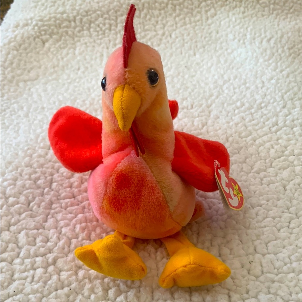 TY BEANIE BABY STRUT THE ROOSTER 1996 W/TAG RARE RETIRED VINTAGE